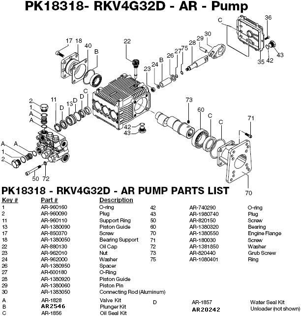 Excell 37807-1 pump parts